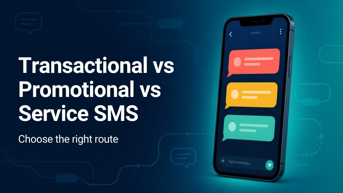 Transactional vs Promotional vs Service SMS: Which Route Does Your Message Need?