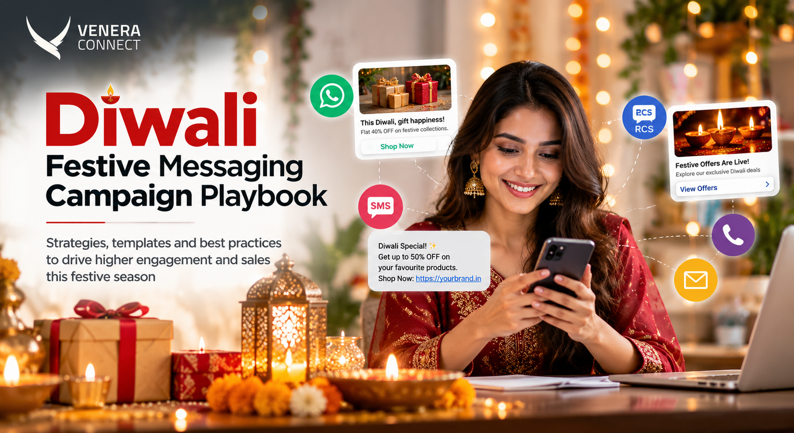 Diwali 2026 Messaging Playbook: How to Plan Festive Campaigns Across WhatsApp, SMS, RCS and Voice